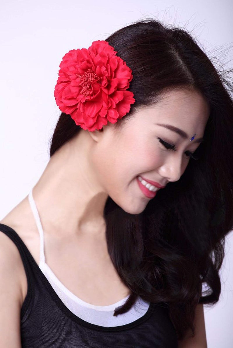 Geek-M Hair Flower Clips Brooch Boutique Hair Accessories Bohemia Hairpins for Women Girls (Rose) - Image 5